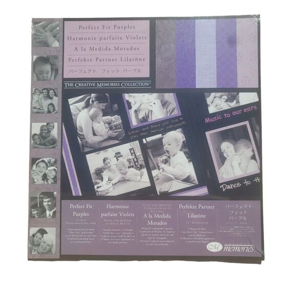 Creative Memories PERFECT FIT Purples 12” Photo Mounting Paper 5 Prints 10 Sheet - Picture 1 of 3